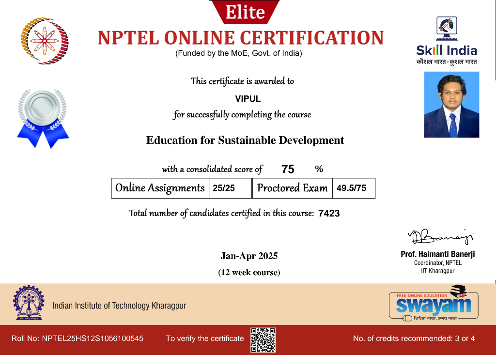 NPTEL Education for Sustainable Development